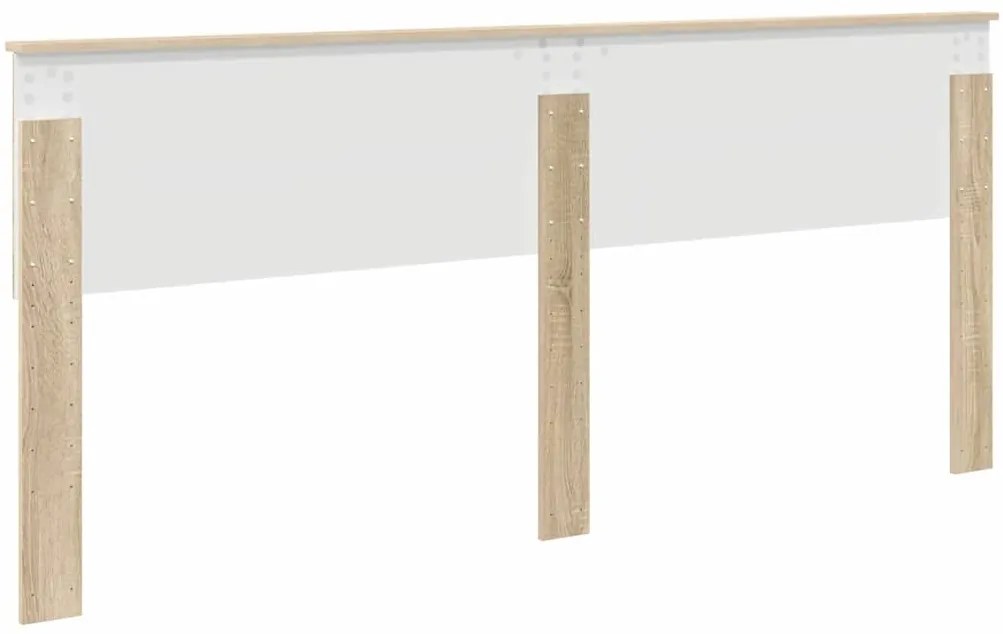 vidaXL Κεφαλάρι με κεφαλάρι Δρύς Sonoma 200 cm Επεξεργασμένο ξύλο