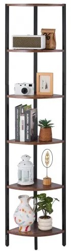 VEVOR 6 Tier Corner Shelf Tall Corner Stand with LED Light Narrow Display Rack