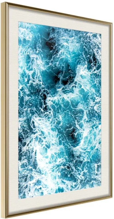 Αφίσα - Sea Foam - 20x30 - Χρυσό - Με πασπαρτού