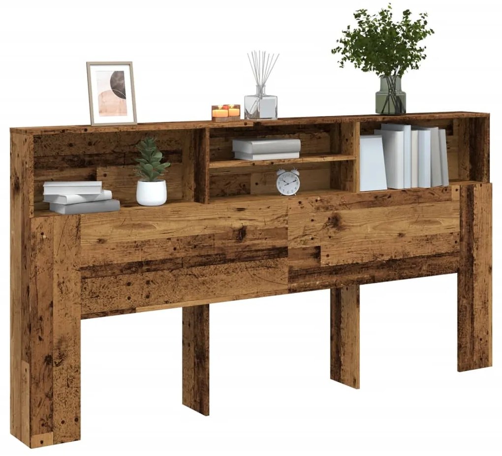 Κεφαλάρι Με Αποθηκευτικό Χώρο 200x19x103,5 εκ. Επεξ. Ξύλο