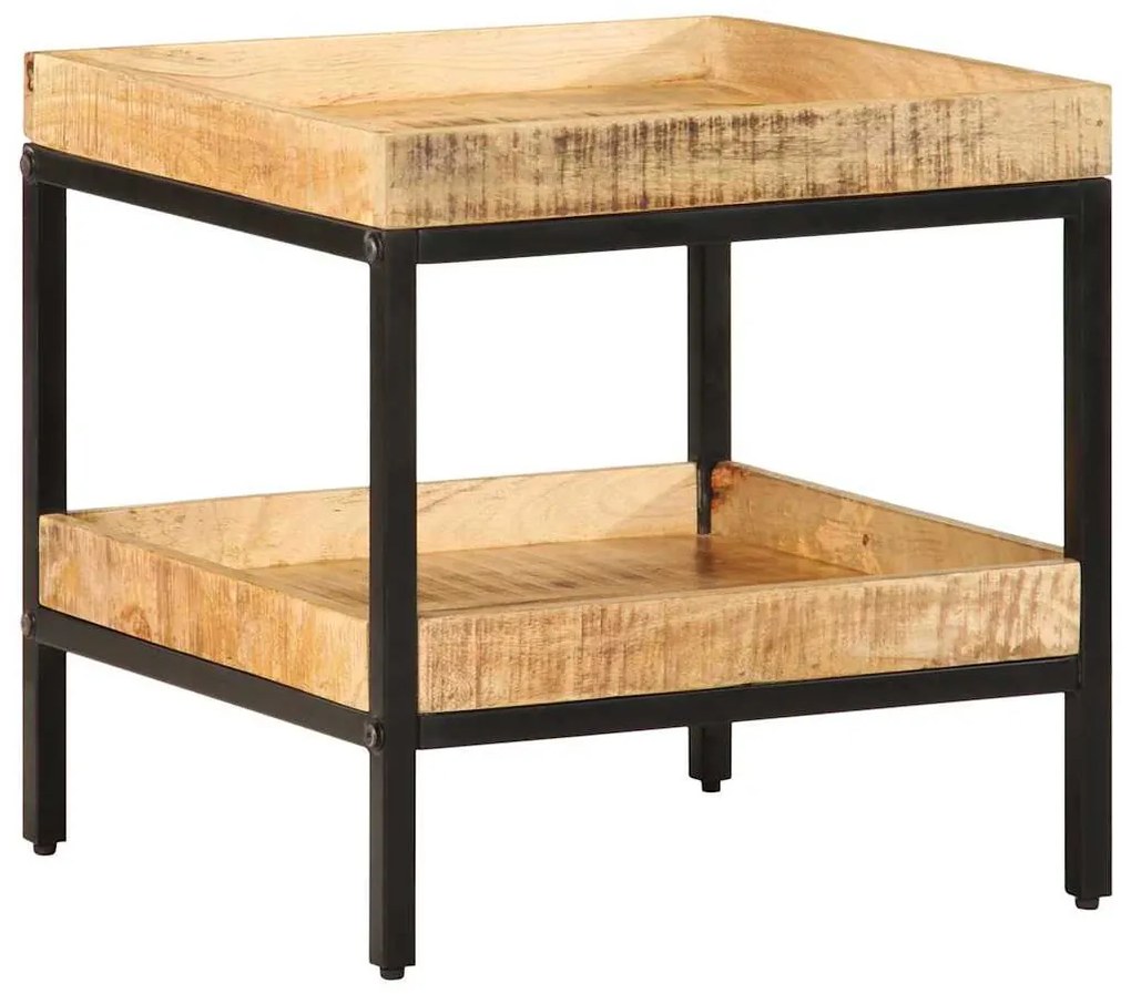 vidaXL Τραπεζάκι Πλευράς Καφέ 45 x 45 x 45 cm Μασίφ ξύλο μάνγκο