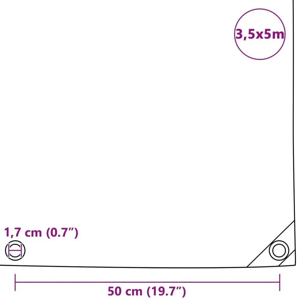 Μουσαμάς Λευκός 3,5 x 5 μ. 650 γρ./μ.²  - Λευκό