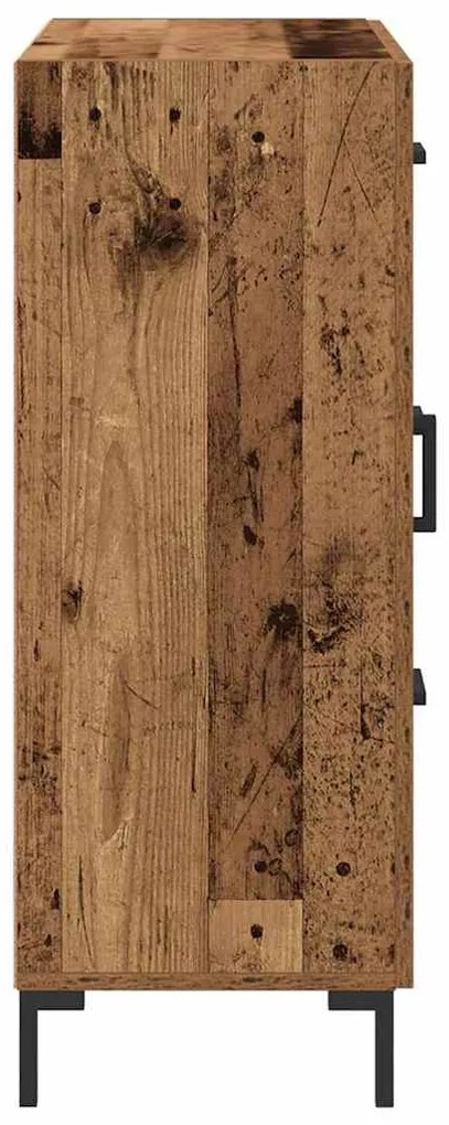 vidaXL Πλαϊνό γραφείο με συρτάρι Παλαιό ξύλο 69.5 x 34 x 90 εκ.