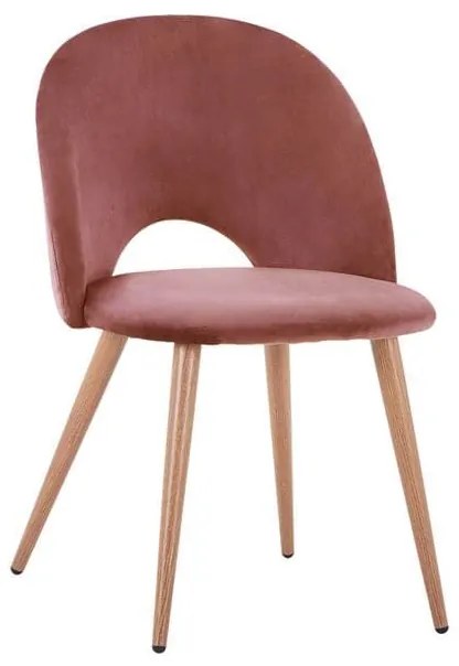 Καρέκλα Sadie Apple HM8544.02 52x49,5x77Υ εκ. Σετ 4τμχ Velvet, Metal