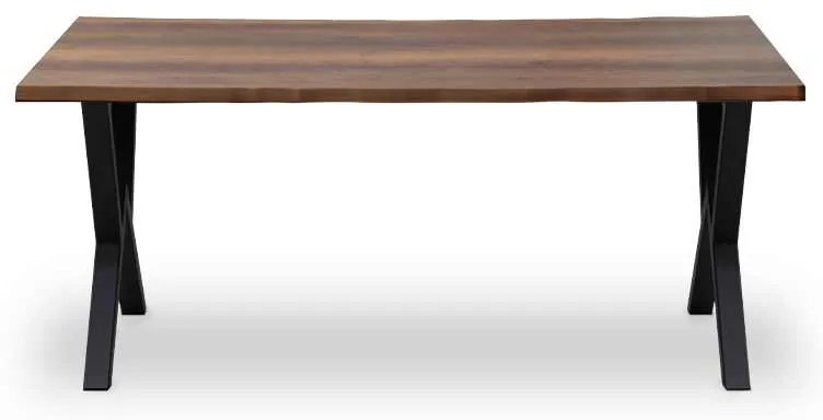 Τραπέζι Walter Megapap Mdf - μεταλλικό χρώμα καρυδί 140x80x75εκ.