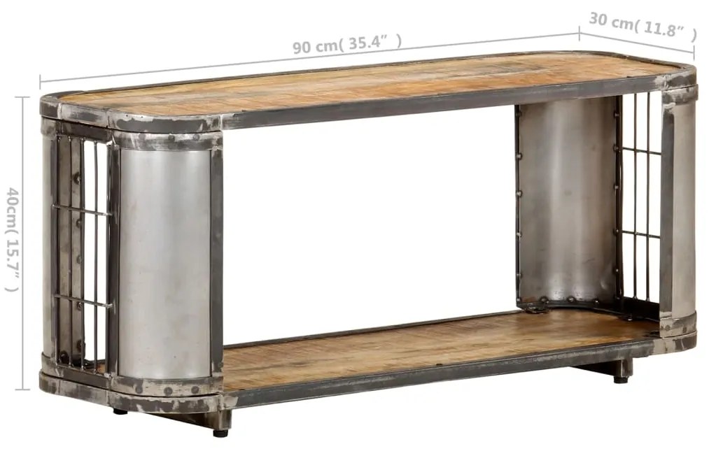 vidaXL Έπιπλο Τηλεόρασης 90 x 30 x 40 εκ. από Μασίφ Ξύλο Μάνγκο