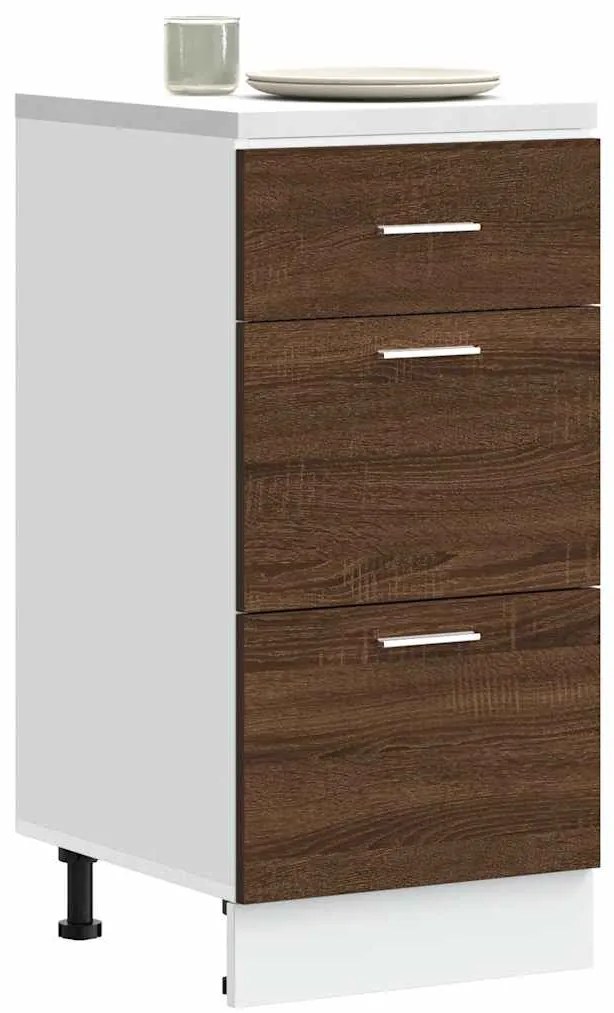 vidaXL Κάτω ντουλάπι Lyon καφέ δρυς 40x46x81,5 cm Κατασκευασμένο ξύλο