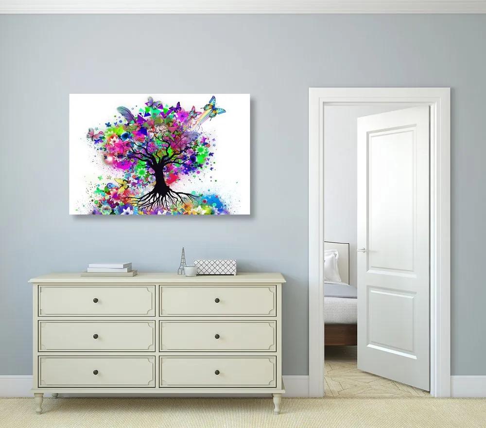 Εικόνα λουλούδι δέντρο γεμάτο χρώματα - 60x40