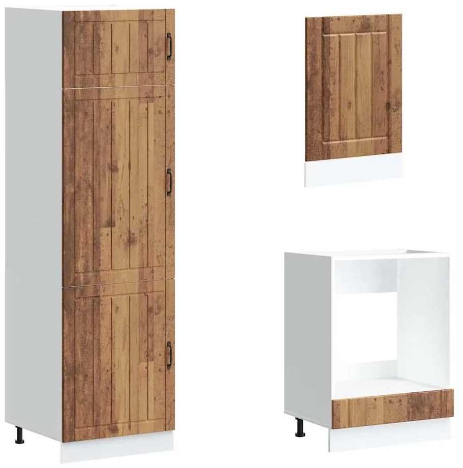 vidaXL Σετ Ντουλάπια Κουζίνας 7 Τεμαχίων Lucca Επεξεργασμένο Ξύλο