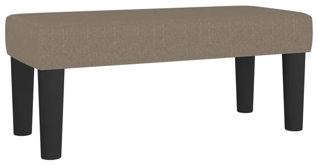 vidaXL Κρεβάτι Boxspring με Στρώμα Taupe 90x190 εκ.Υφασμάτινο