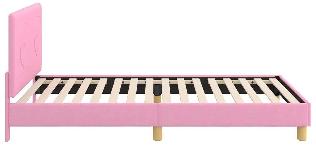 vidaXL Κρεβάτι Παιδικής Κρεβατοκάμαρας με Κεφαλάκι Ροζ 90 x 190 cm