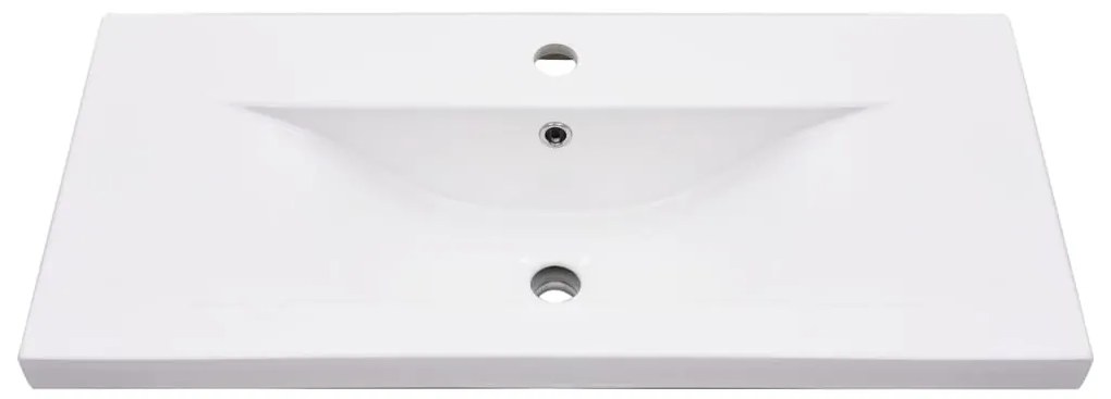 vidaXL Σκελετός Νιπτήρα Μπάνιου με Εντοιχισμένο Νιπτήρα Μαύρος Σίδερο