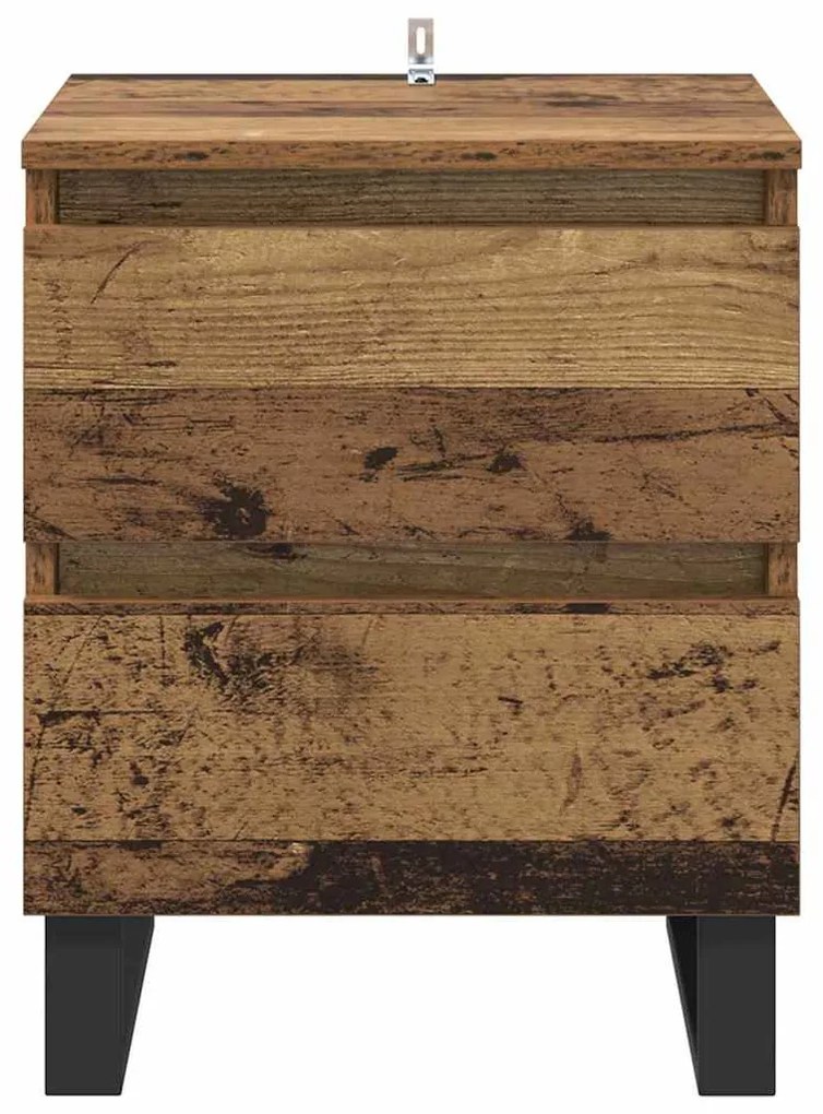 vidaXL Κομοδίνο Παλιό ξύλο 40 x 35 x 50 εκ. Επεξεργασμένο ξύλο