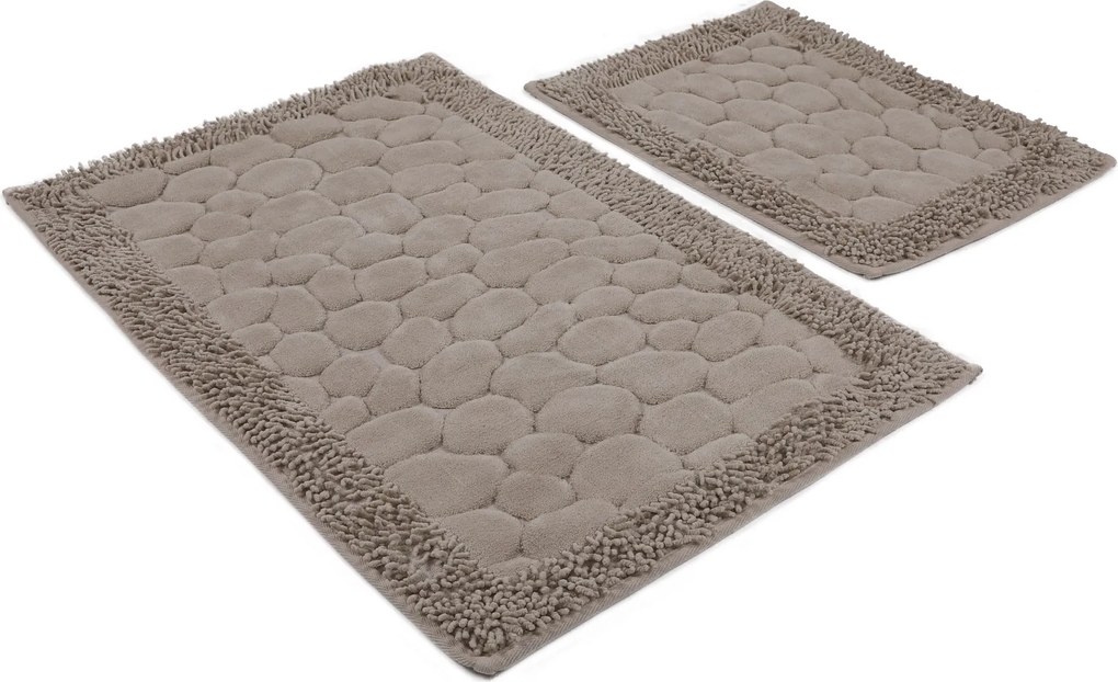 Bathmat Set (2 Pieces) Stone - Beige Multicolor