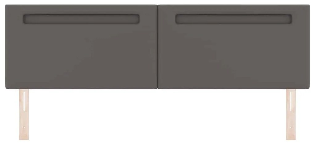 vidaXL Κεφαλάρι Επιτοίχιο με κεφαλάρι Γκρι 180 cm PVC