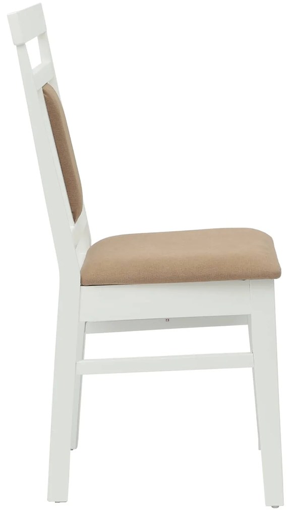 vidaXL Καρέκλα τραπεζαρίας 2 pcs Λευκό και Καφέ Στερεό Ξύλο Ραβέντι