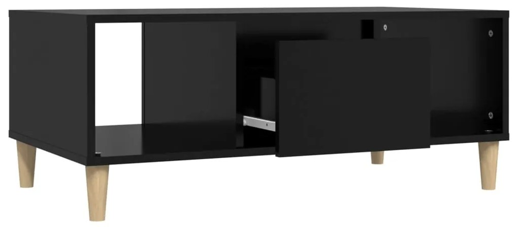 vidaXL Τραπεζάκι Σαλονιού Μαύρο 90x50x36,5 εκ. Επεξεργασμ. Ξύλο