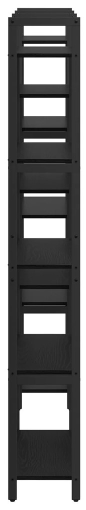 vidaXL Ράφι Βιβλίων Μαύρη δρυς 156 x 25 x 167.5 εκ Επεξεργασμένο ξύλο