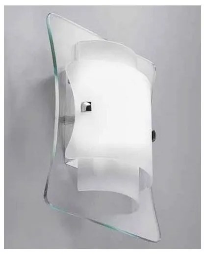Απλίκα φωτιστικό τοίχου TRIPLO AP1 με τριπλό γυαλί Ideal Lux-26473-Λευκό 026473