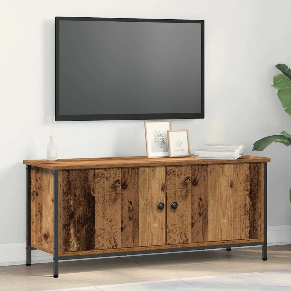 vidaXL Ντουλάπι Τηλεόρασης Παλαιό ξύλο 100 x 35 x 45 εκ.