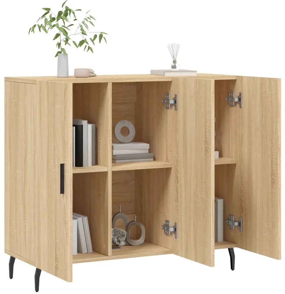 vidaXL Ντουλάπι Sonoma δρυς 90x34x80 εκ. Επεξεργασμένο Ξύλο