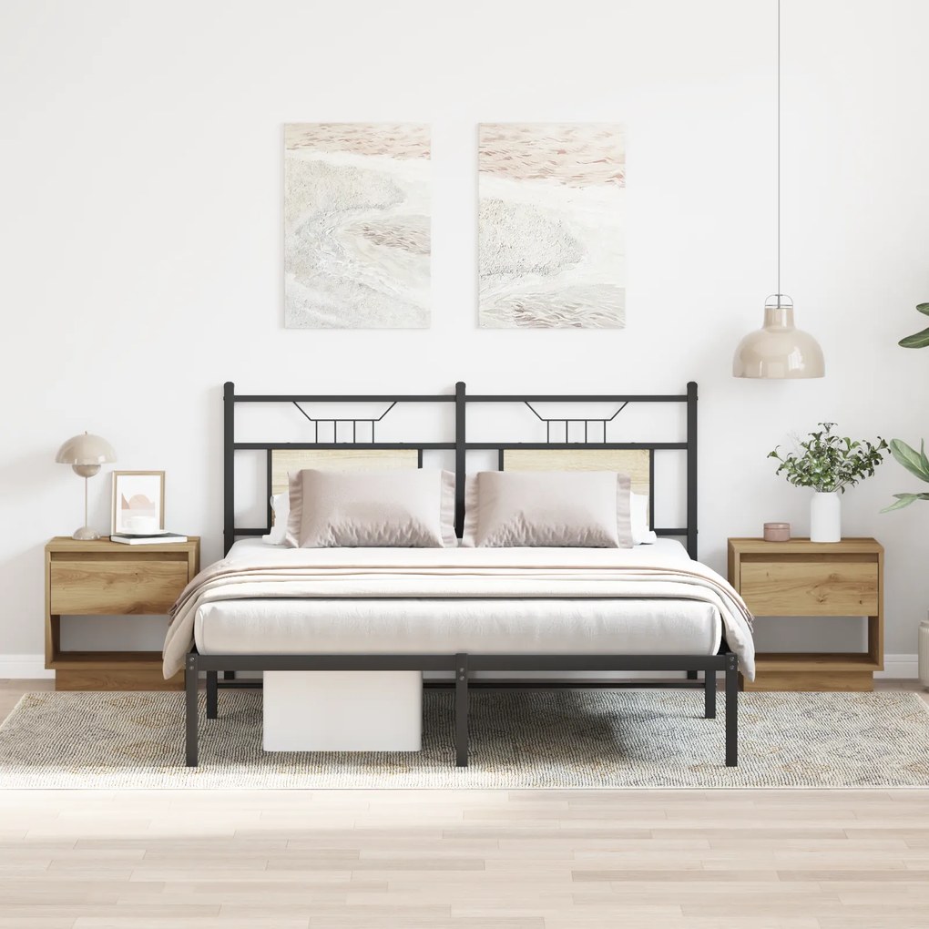 vidaXL Κομοδίνο 2 τεμ Καρυδί 45x34x47 εκ Ξύλο Γεννητριών