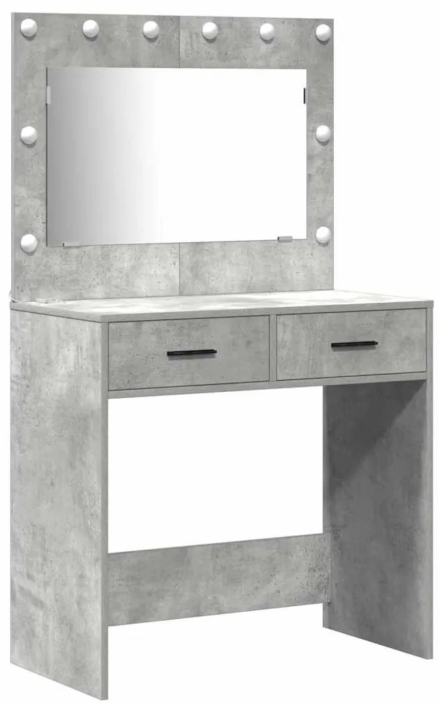 vidaXL Τραπέζι περιποίησης με συρτάρι 2 pcs Γκρι 40 x 41 x 75 εκ