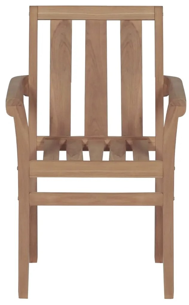 vidaXL Καρέκλες Κήπου 2 τεμ. Μασίφ Ξύλο Teak με Φωτ. Πράσινα Μαξιλάρια