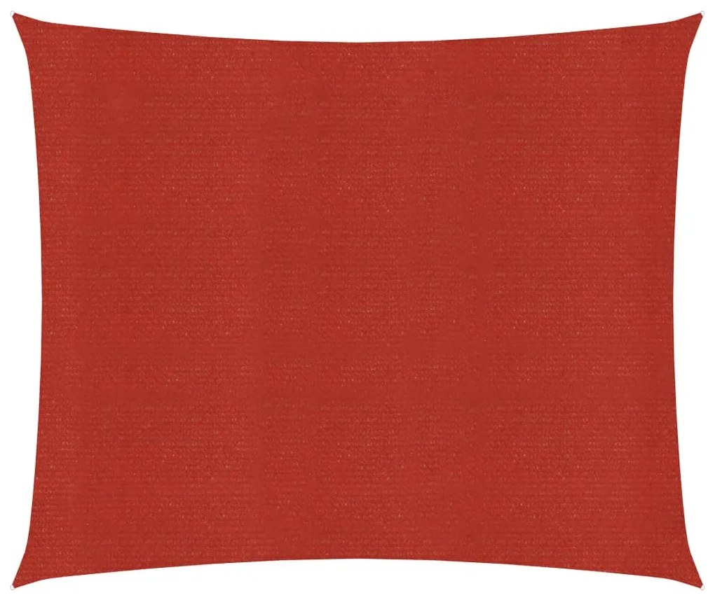 vidaXL Πανί Σκίασης Κόκκινο 3,6 x 3,6 μ. από HDPE 160 γρ./μ²