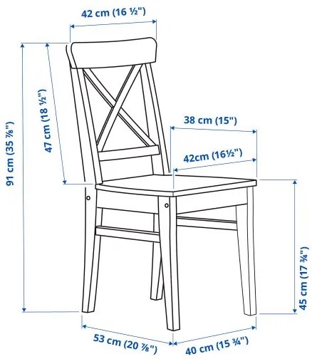 DANDERYD/INGOLF τραπέζι και 6 καρέκλες, 180x90 cm 894.783.95