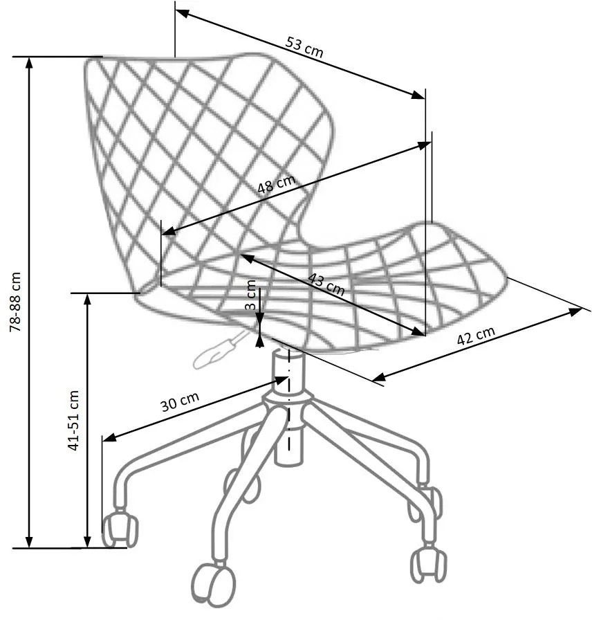 MATRIX children chair, color: white / grey DIOMMI V-CH-MATRIX-FOT-POPIEL