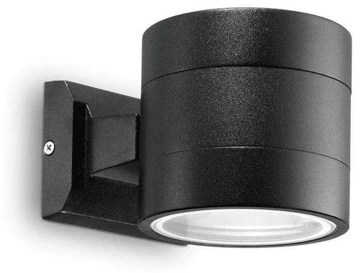 Φωτιστικό Τοίχου-Απλίκα Snif Round 061450 11x11x15,5cm 1xG9 40W IP54 Black Ideal Lux