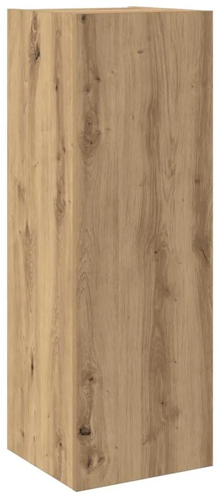 vidaXL Ντουλάπι TV 8 pcs Καφέ 30.5 x 30 x 90 cm Επεξεργασμένο ξύλο