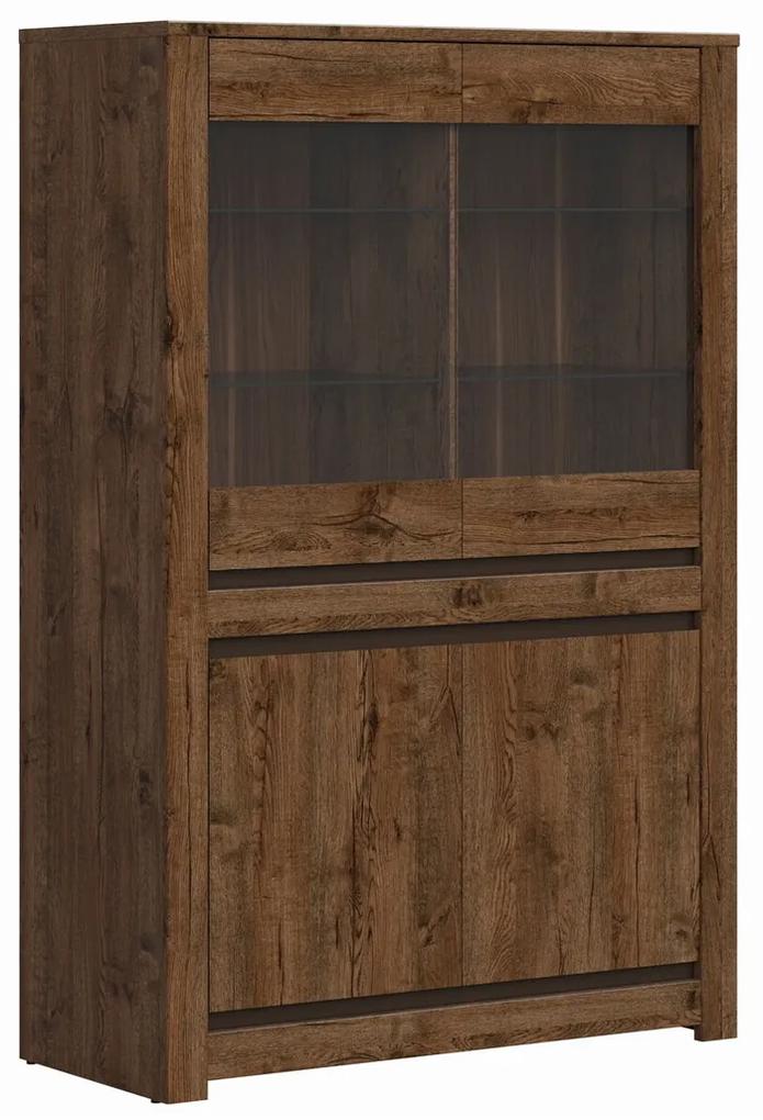 Βιτρίνα Boston AV108, April δρυς, Με πόρτες, Αριθμός θυρών: 4, 159x104x46cm, 74 kg | Epipla1.gr