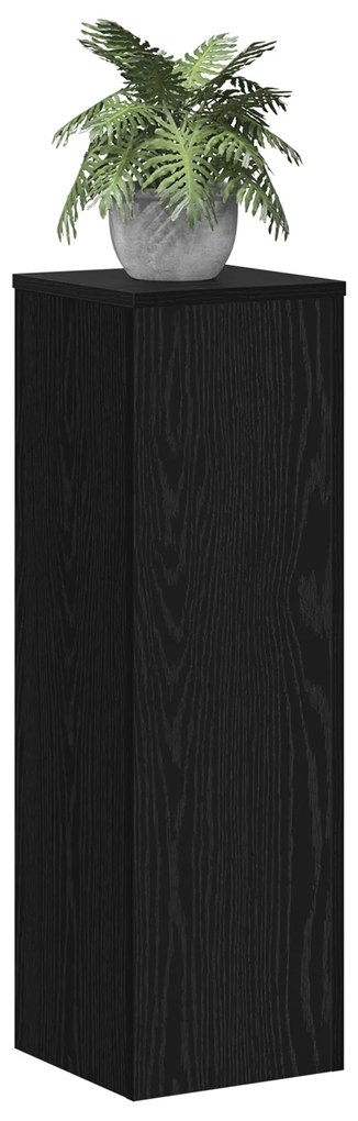 vidaXL Σταντ Φυτών 2 τεμ Μαύρη Δρυς 25 x 25 x 80 εκ Ξυλεία Ειδικής Κατασκευής