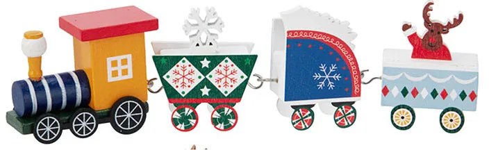 Χριστουγεννιάτικο Διακοσμητικό Τρενάκι (18.5x2.5x6) K-M Snowflake GML001050