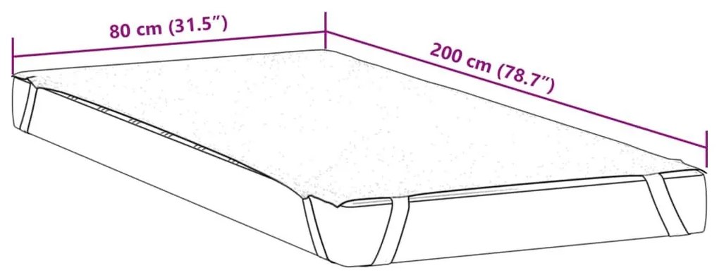 Προστατευτικό στρώματος Λευκό 80x200 εκ. Αδιάβροχο - Λευκό