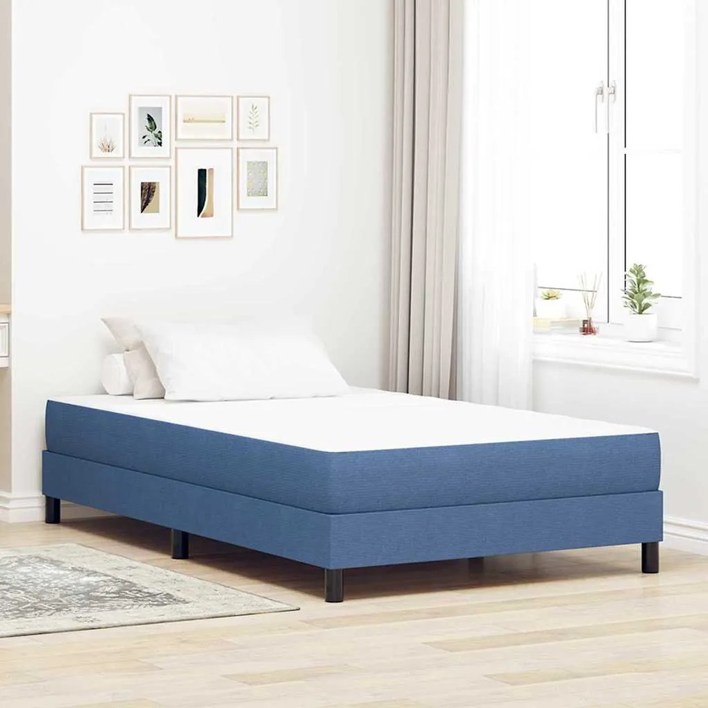 vidaXL Στρώμα Κρεβατιού με στρώμα Μπλε 120 x 200 cm ύφασμα