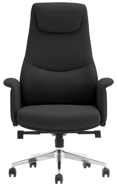 Καρέκλα γραφείου διευθυντή Rekter PU σε μαύρη απόχρωση 77x65x119-127εκ 77x65x127 εκ.