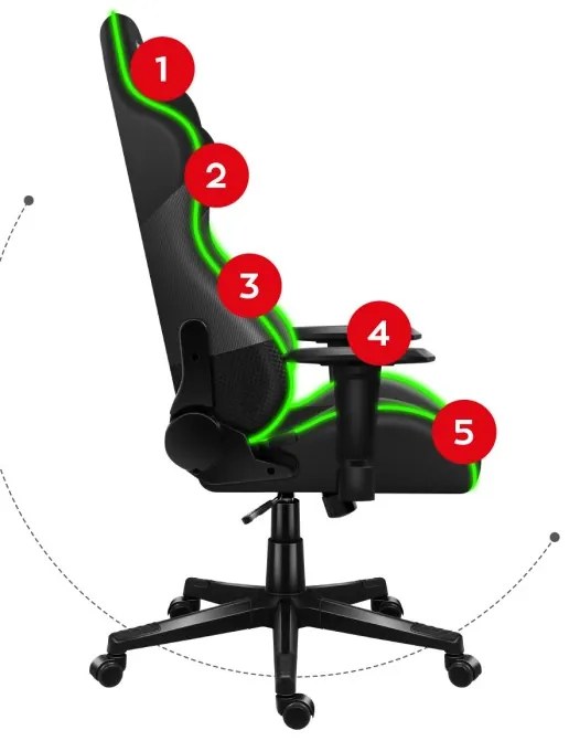 Καρέκλα Gaming Huzaro Force 6.2 Black RGB