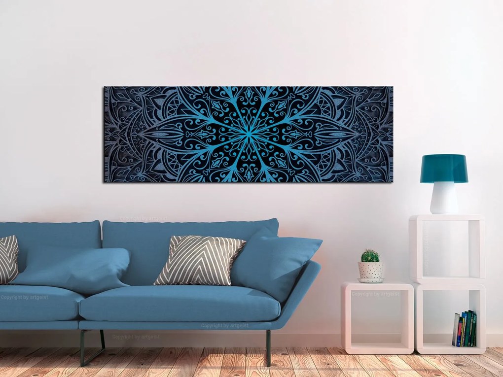 Πίνακας - Feathers (1 Part) Blue Narrow 135x45