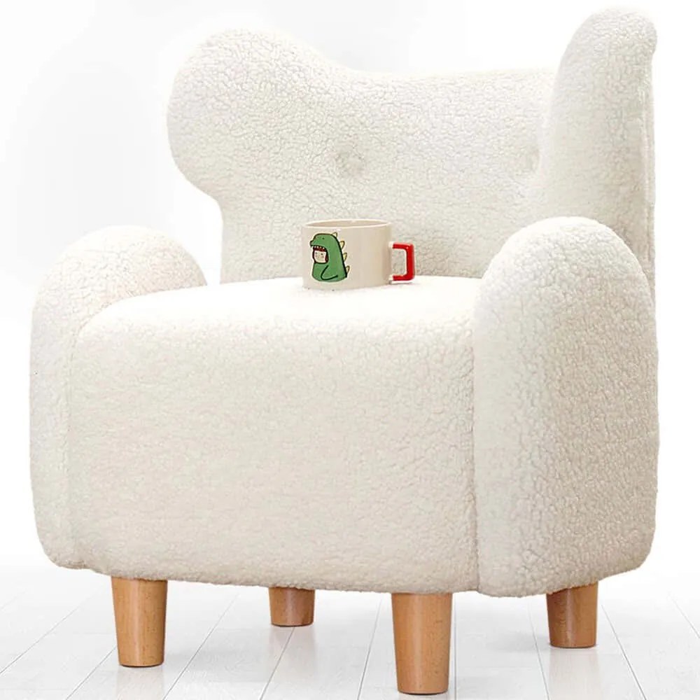 Πολυθρόνα Παιδική Juano Teddy 209FLF1430 55x55x61cm White