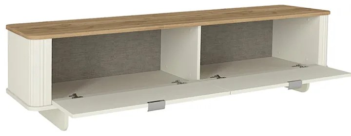 Έπιπλο τηλεόρασης Bohema Megapap χρώμα ivory - sepet oak 180x47x45,6εκ.