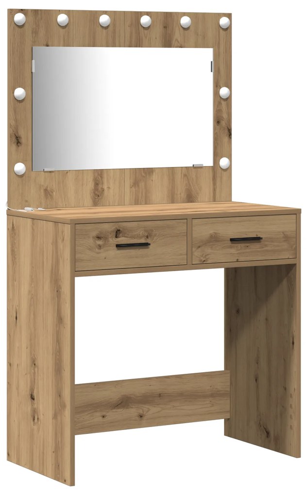 vidaXL Τραπέζι περιποίησης με συρτάρι 3 pcs Καφέ 40 x 41 x 75 εκ