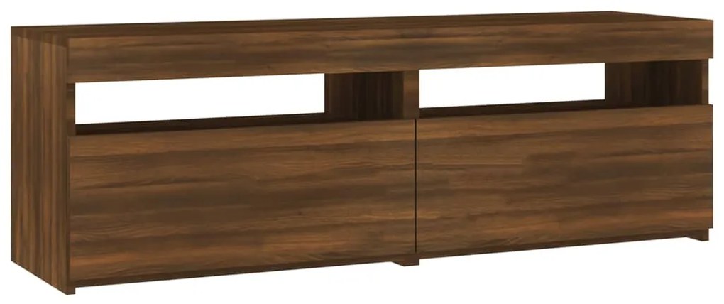 Έπιπλο Τηλεόρασης με LED Καφέ Δρυς 120x35x40 εκ. 815674