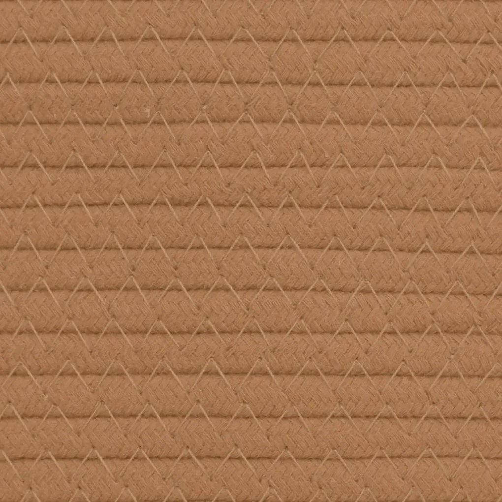 vidaXL Καλάθι Αποθήκευσης Καφέ και Λευκό Ø40 x 35 εκ. Βαμβακερό