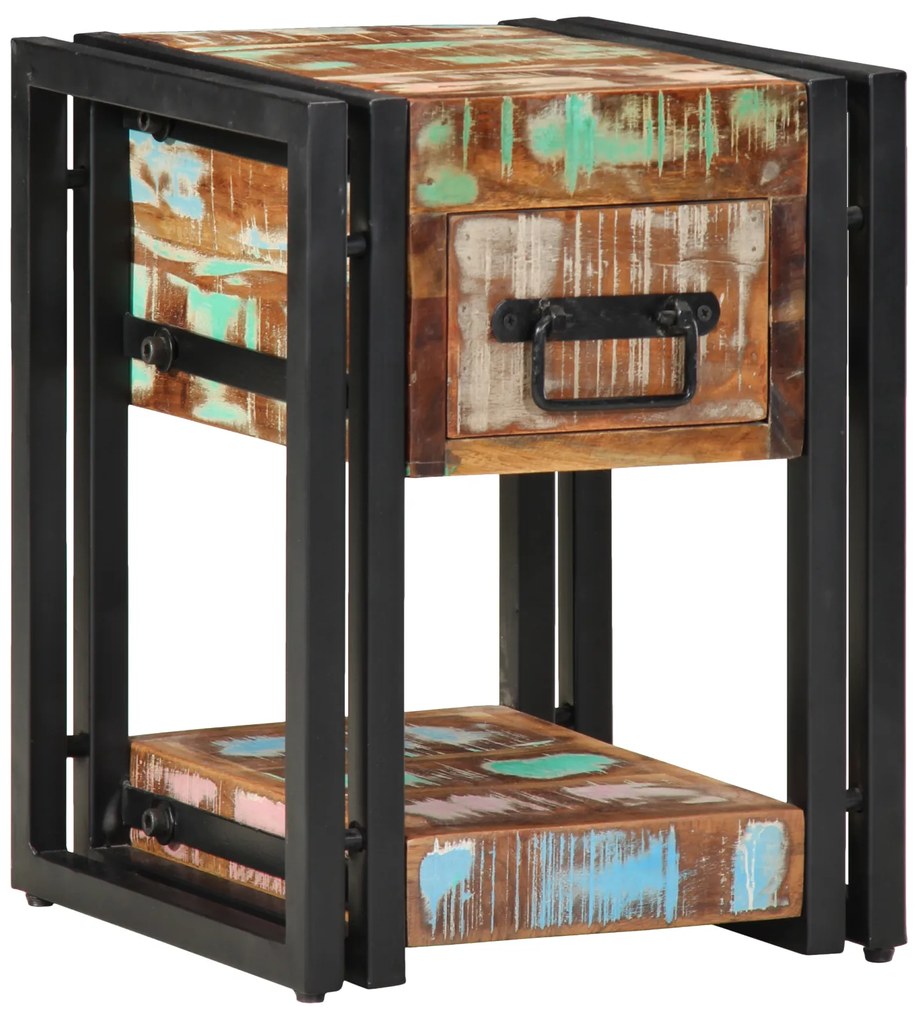 vidaXL Νυχτερινά Τραπέζια 2 τμχ 40x40x40 εκ Μασίφ ανακυκλωμένο ξύλο