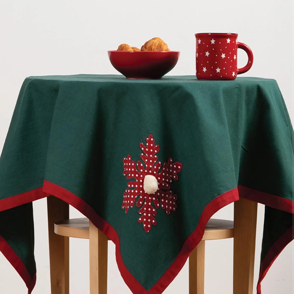 Χριστουγεννιάτικο Καρέ (100x100) Nef-Nef Homeware Happy Snowflake