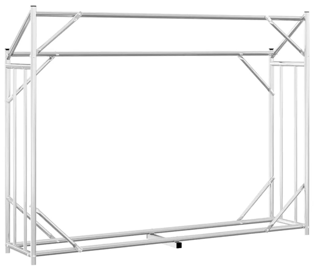 vidaxL Ράφι για καυσόξυλα με κάλυμμα βροχής 151x40,5x110,5 εκ.