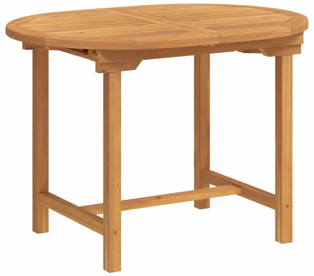 vidaXL Σέτ φαγητού για κήπο 7 pcs Καφέ Μασίφ ξύλο teak